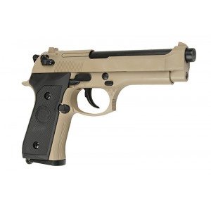 Страйкбольный пистолет WE BERETTA M92F, GAS, Койот, металл, WE-M008-T-M9A1-GAS